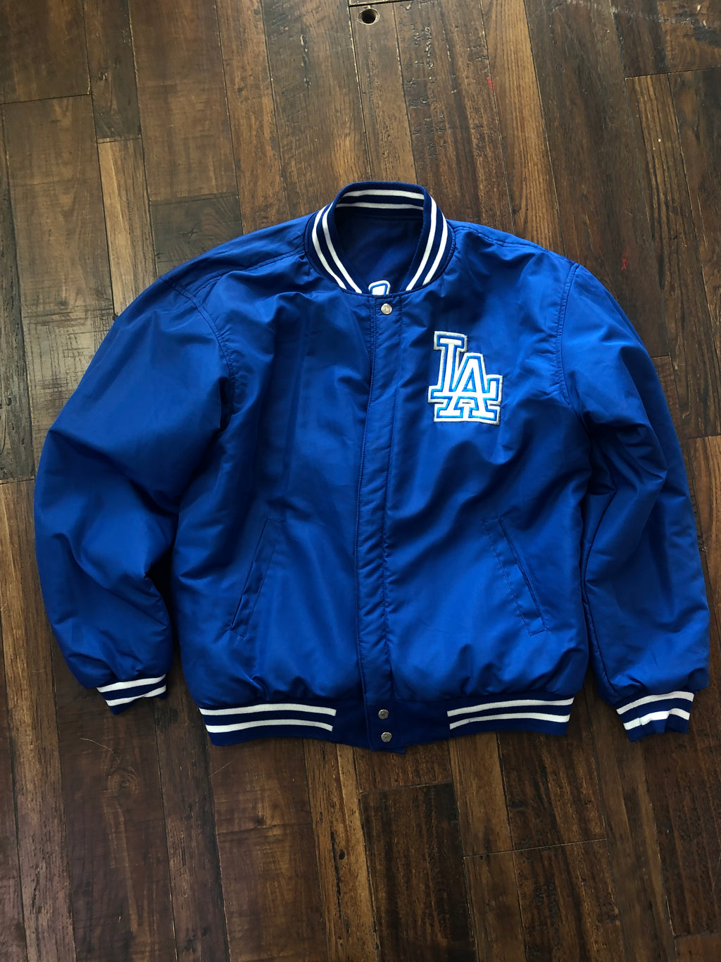 Vintage 1990's Jeff Hamilton LA Dodgers Varsity reversible jacket