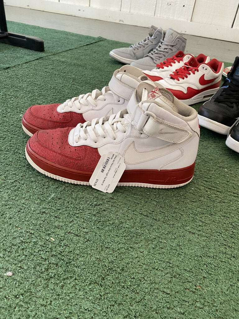 Nike Air Force 1 Mid Bred - Red - Hi-Top Sneakers