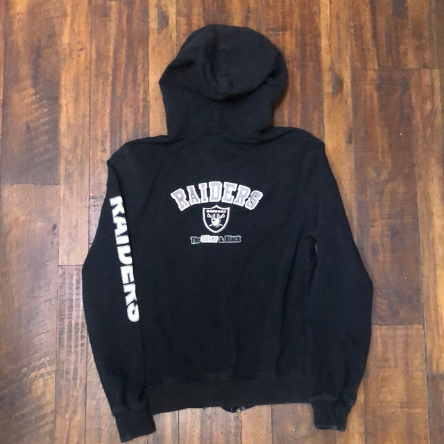 Vintage Raiders Zip Up Hoodie Large Milk Room Luxury Streetwear