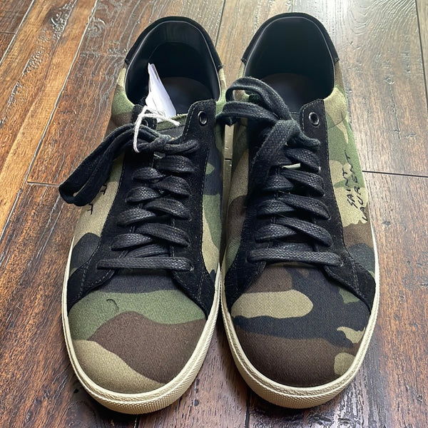 Saint laurent camo sneakers store