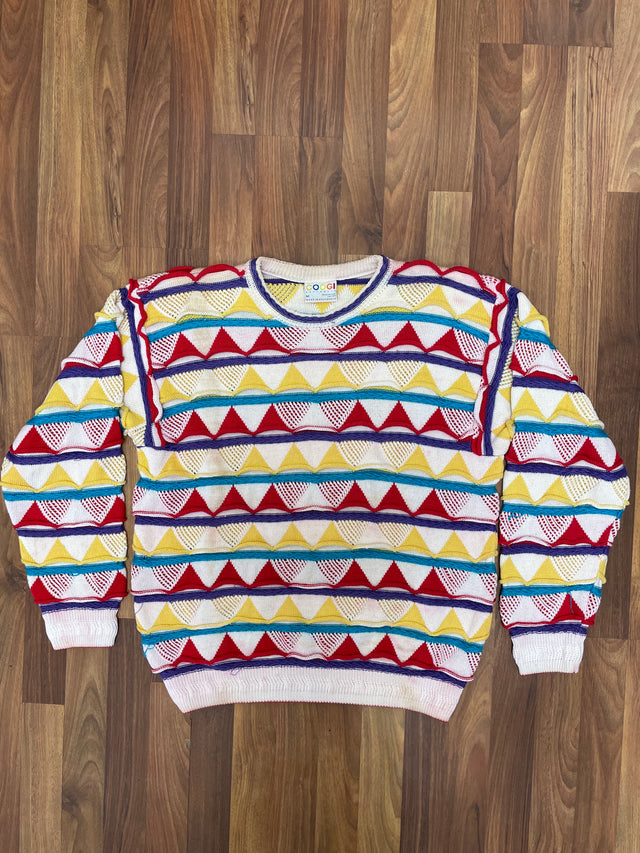 Vintage 1990's Coogi Geometric Pullover Knitted Sweater M