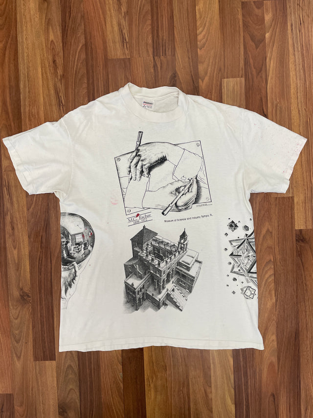 Vintage 1988 MC Escher All Over Tee XL