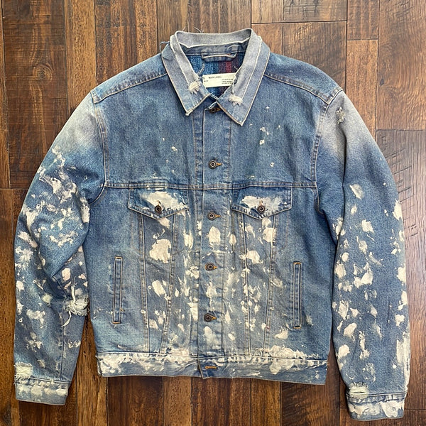 2013 Virgil Abloh Off White Paint Denim Jacket L – Milk Room: Luxury  Streetwear x Vintage x Sneakers