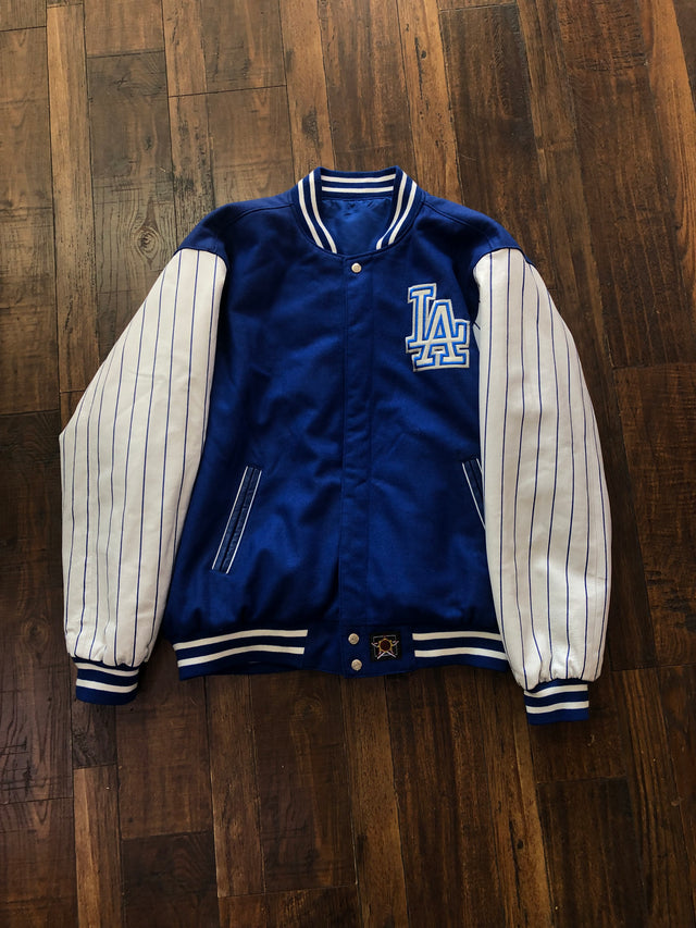 Vintage 1990's Jeff Hamilton LA Dodgers Varsity reversible jacket