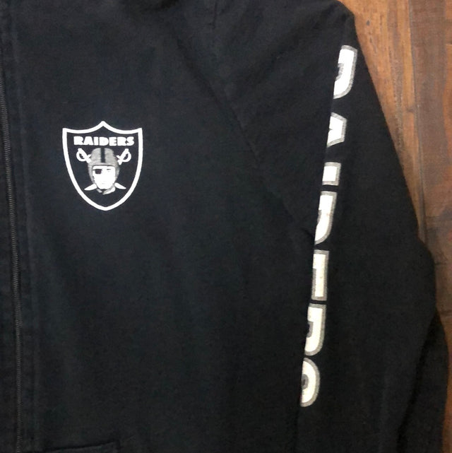 Vintage Raiders Zip Up Hoodie Large Milk Room Luxury Streetwear