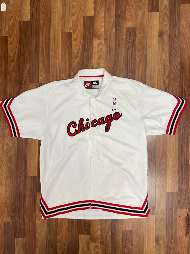 Vintage Nike Chicago Bulls Warm Up Shirt Jordan 84 Retro Size XL