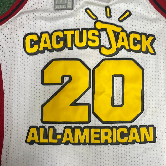Travis Scott Cactus Jack #01 Jersey (White) — SportsWRLDD